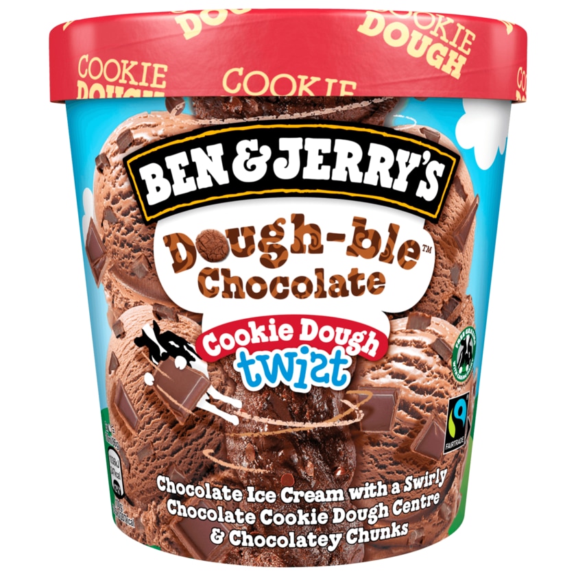 Ben & Jerry's Eis Dough-ble Chocolate Cookie Dough Twist 465ml